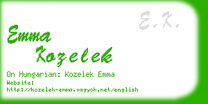 emma kozelek business card